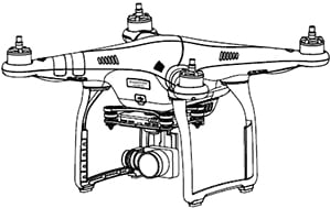 Квадрокоптер Phantom 4 Корпус летательного аппарата